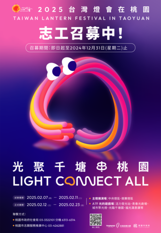 「2025台灣燈會在桃園」志工召募海報1