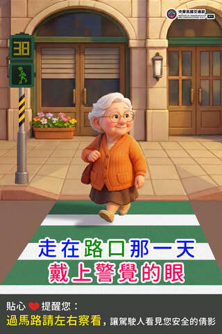 圖卡-行人過馬路要左右察看